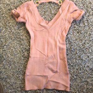 Rose Bebe XS long waist short sleeved sweater